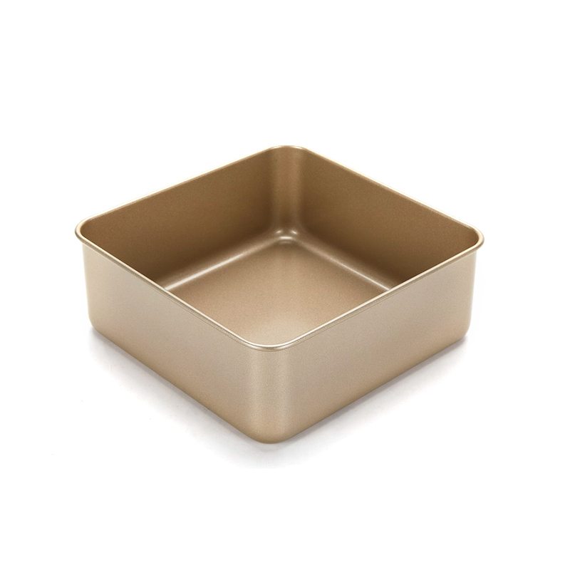 Gold Deep Square Cake Pan Baking Mold