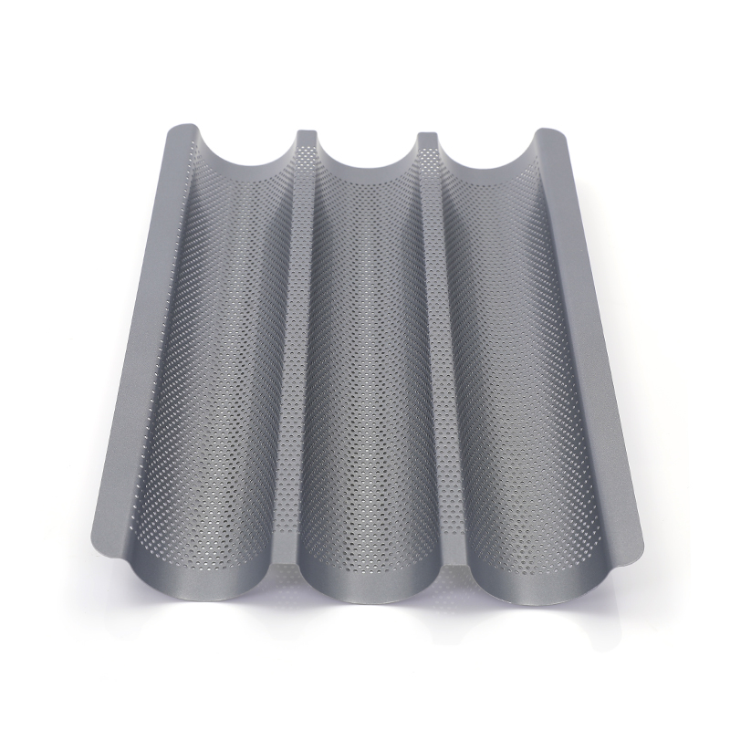 3 Grooves Nonstick Perforated Baguette Pan