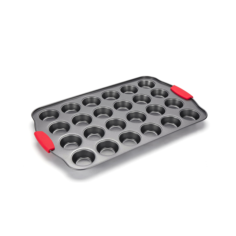 CH-4RGB010 24 Cup Muffin Pan with Silicone Handle