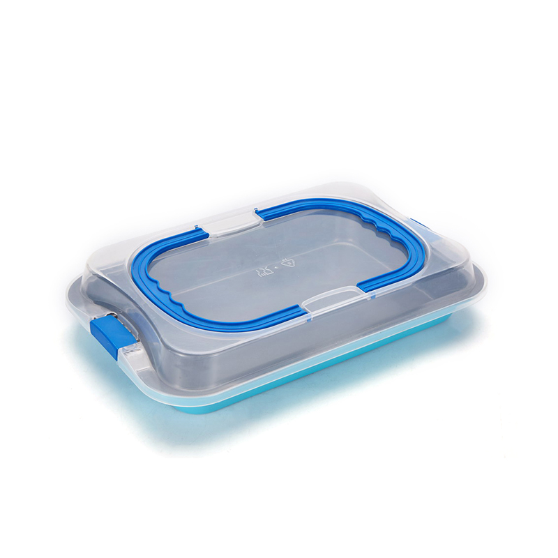 CH-3036G Covered Rectangular Cake Pan with Wide Handle