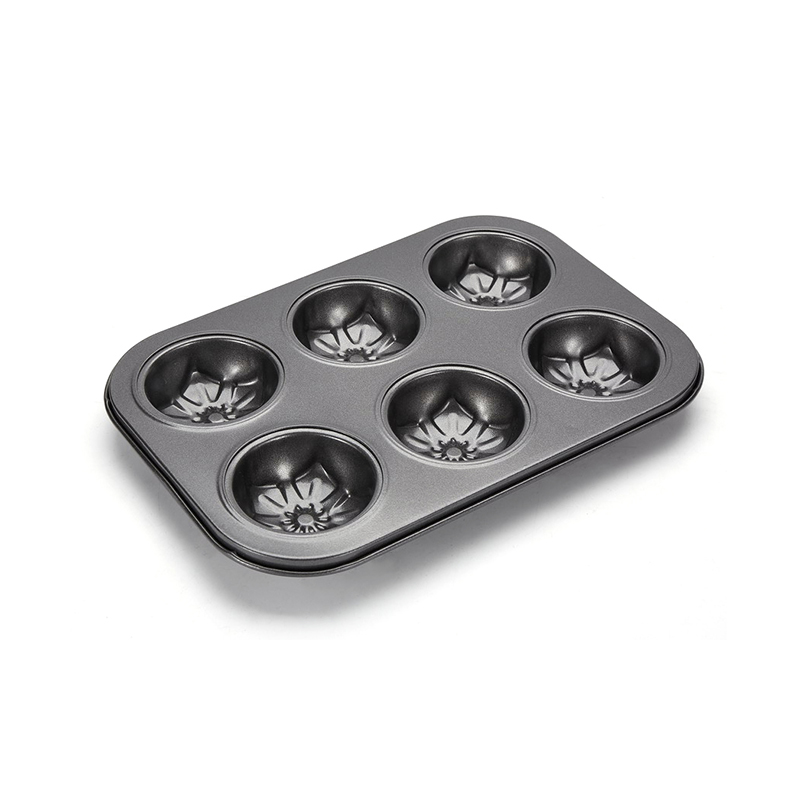 CH-B004-3 6 Cup Muffin Pan Madeleine Mold